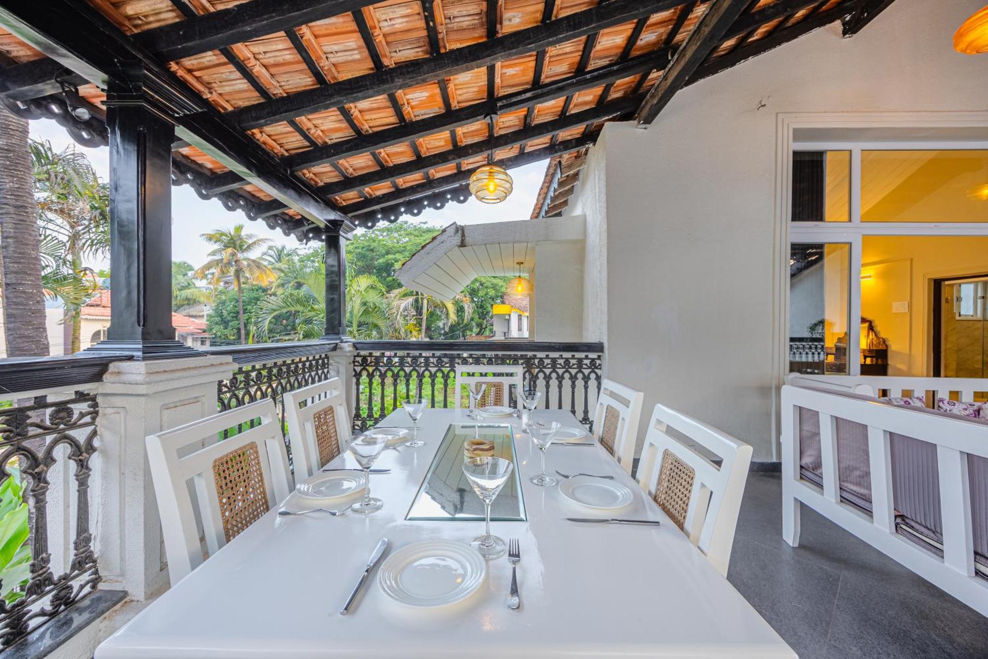 Elivaas 4 Bhk Villa Near Beach With Private Pool & Bar - Casa Boa Vida Candolim Buitenkant foto